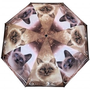 Стильный зонт с котом Baolizi, полуавтомат, арт. Baolizi 